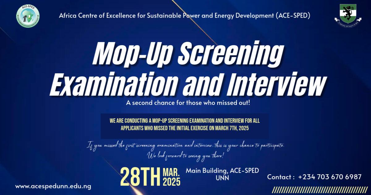 Mop-Up Screening Examination and Interview
